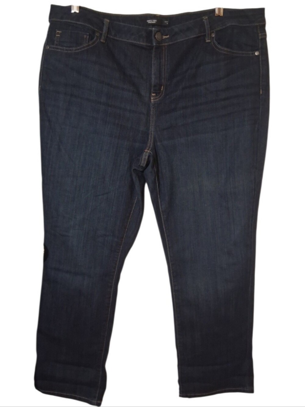 Simply Vera Vera Wang Dark Wash Capri Denim Jeans  - Size 18